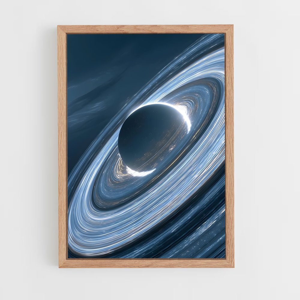 Poster splendide des anneaux de Saturne – affiche Système solaire (vue 4)